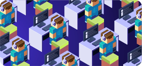 An image of people sitting at desks