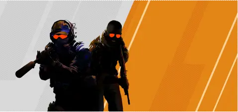 Two Counter Strike Characters aiming rifles